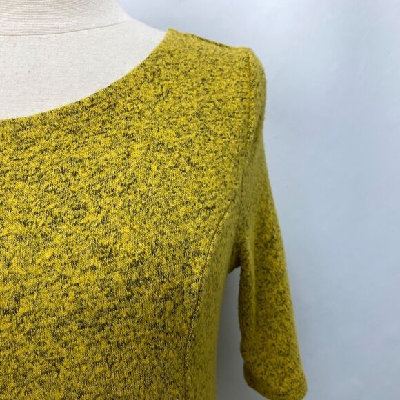 Purple Generation Womans Yellow Speckled Knit Dress Large Princess Boho Fairy - Picture 4 of 10